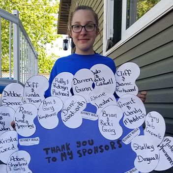 Kidney walk testimonial makayla